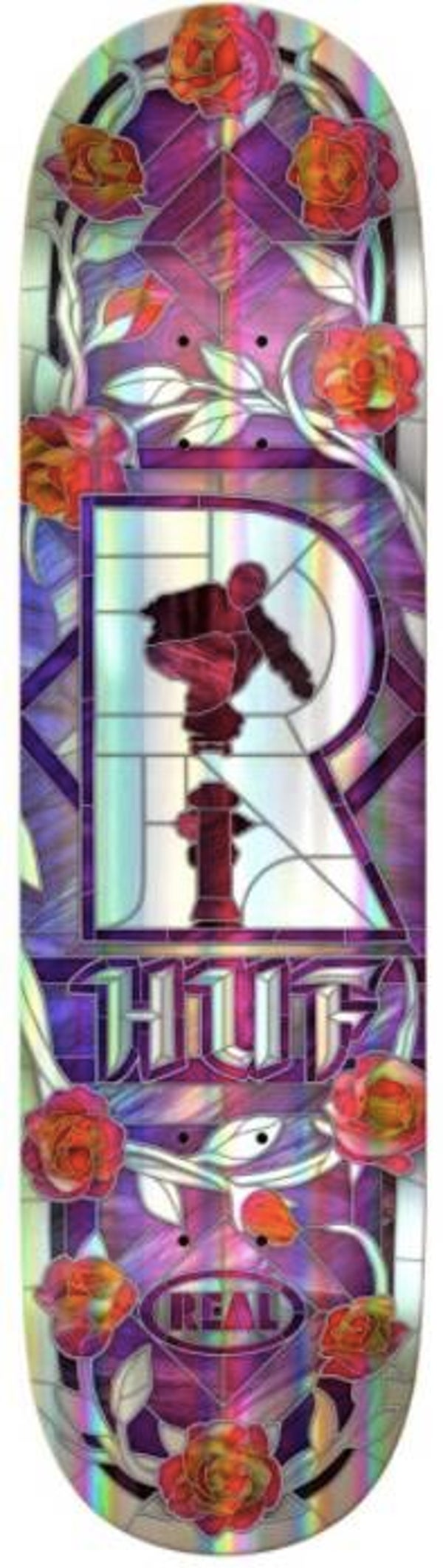 Real Huf Holographic Cathedral Skateboard Deck - 8.25"