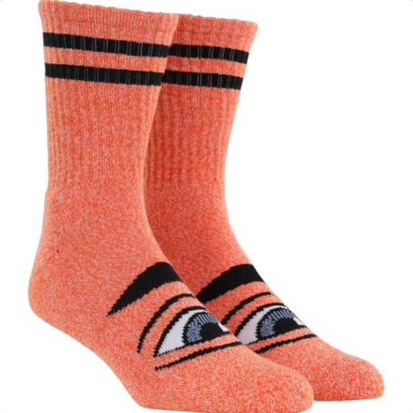 Toy Machine Socks Sect Eye Orange Heather - One Size
