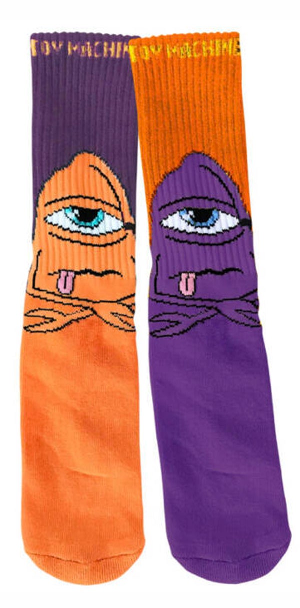 Toy Machine Sock Bored Sect Purple/Orange - One Size