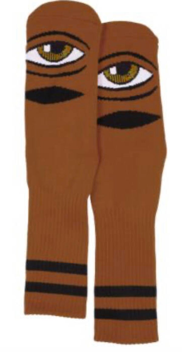Toy Machine Socks Sect Eye Chocolate - One Size
