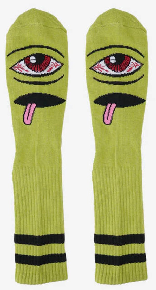 Toy Machine Sect Bloodshot Eye Sock Green - One Size