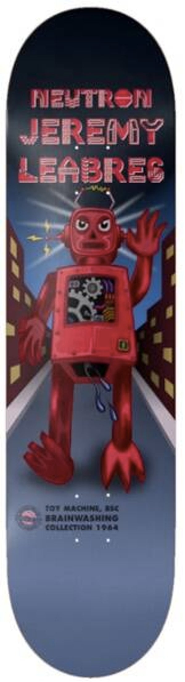 Toy Machine Jeremy Leabres Robot Series Skateboard Deck - 8.38"