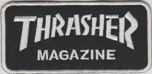 Thrasher Logo Patch Black/white - (5 x 10.5cm)