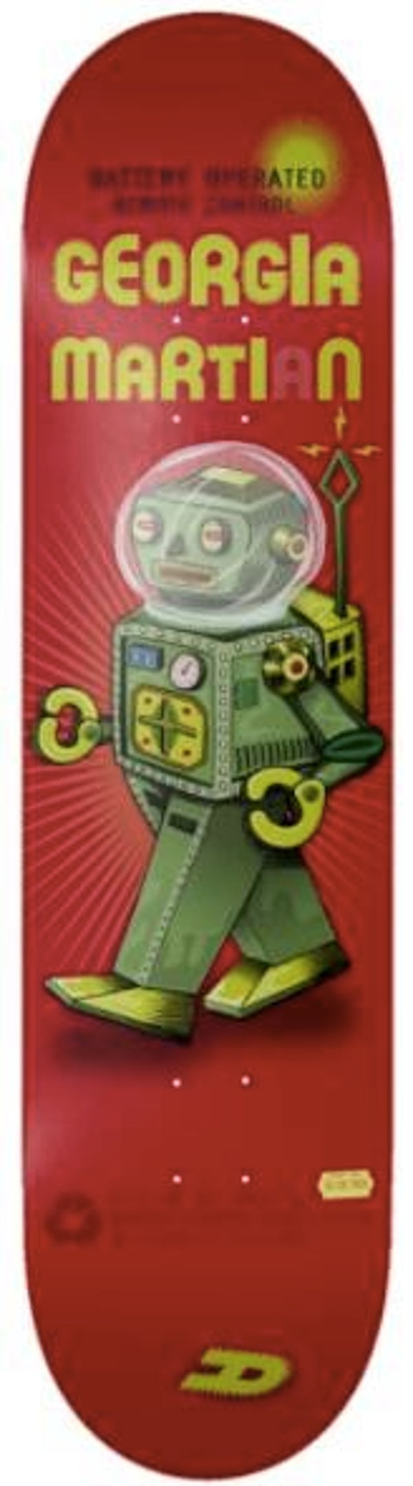 Toy Machine Georgia Martin Robot Series Skateboard Deck - 8.25"
