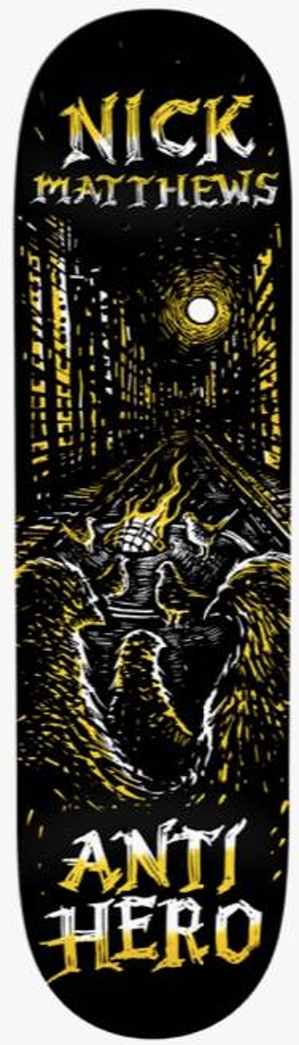 Anti Hero Matthews Fireside Skateboard Deck Black - 8.5