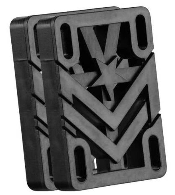 Mini Logo Hard Truck Risers Black - 1/2"