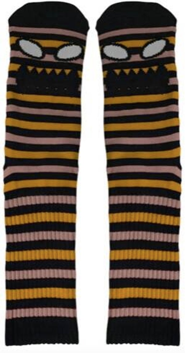 Toy Machine Monster Face Mini Stripes Black/Mustard - One size
