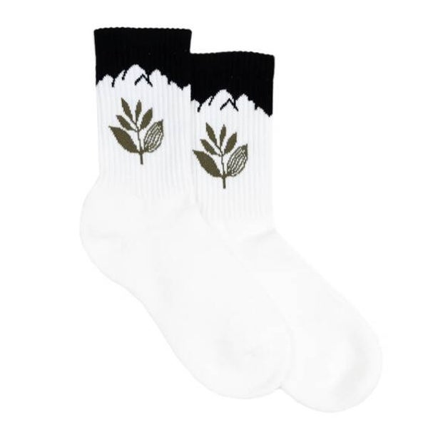 Magenta Mountain Socks White - One size