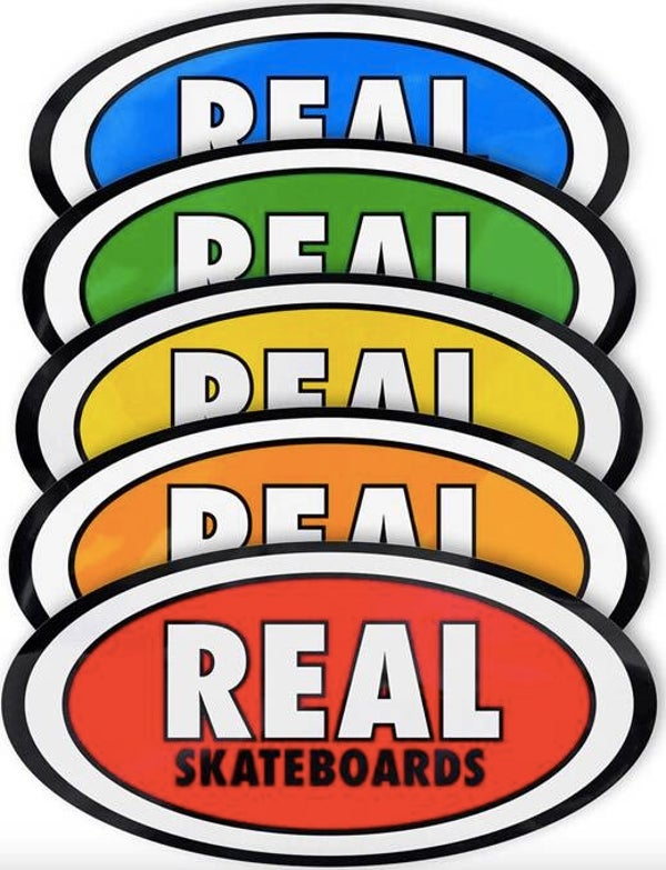 Real Staple Ovals Sticker Medium 9.5 x 19.5cm