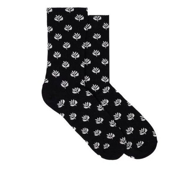 Magenta Pattern Light Socks Black - One Size