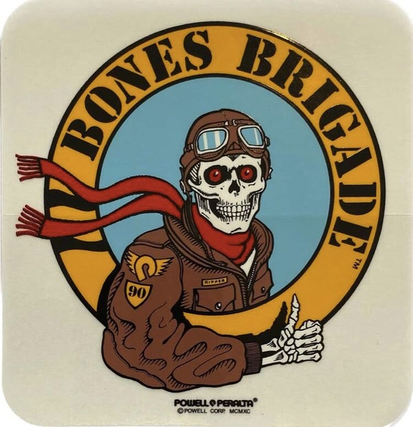 Powell Peralta Bones Brigade Ripper Pilot Metallic Sticker (11 x 11,5)