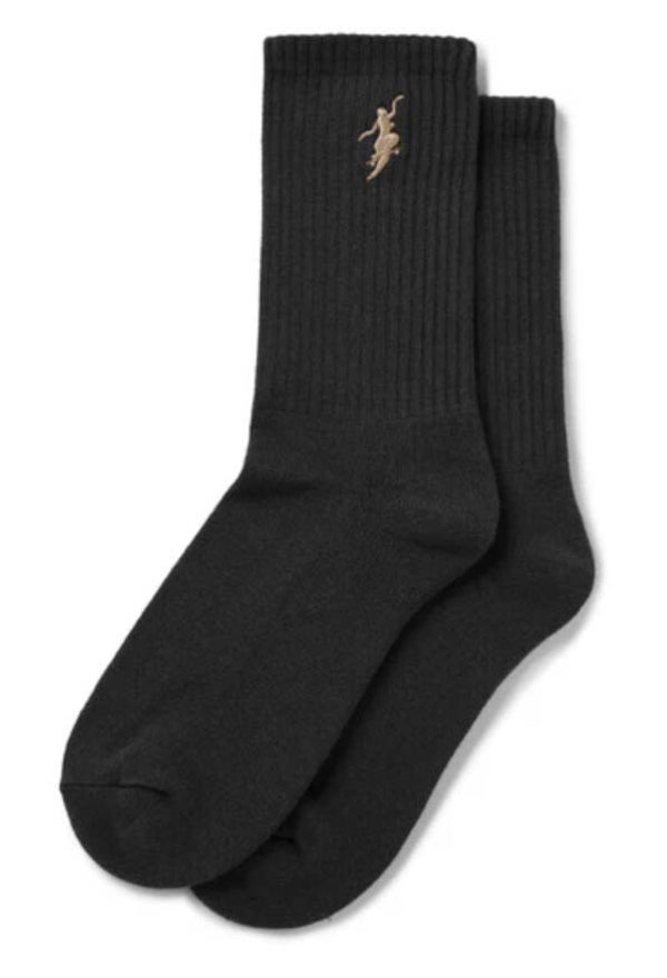 Polar Skate Co. No Comply Rib Socks Black/Brown - Large EU 43 - 46