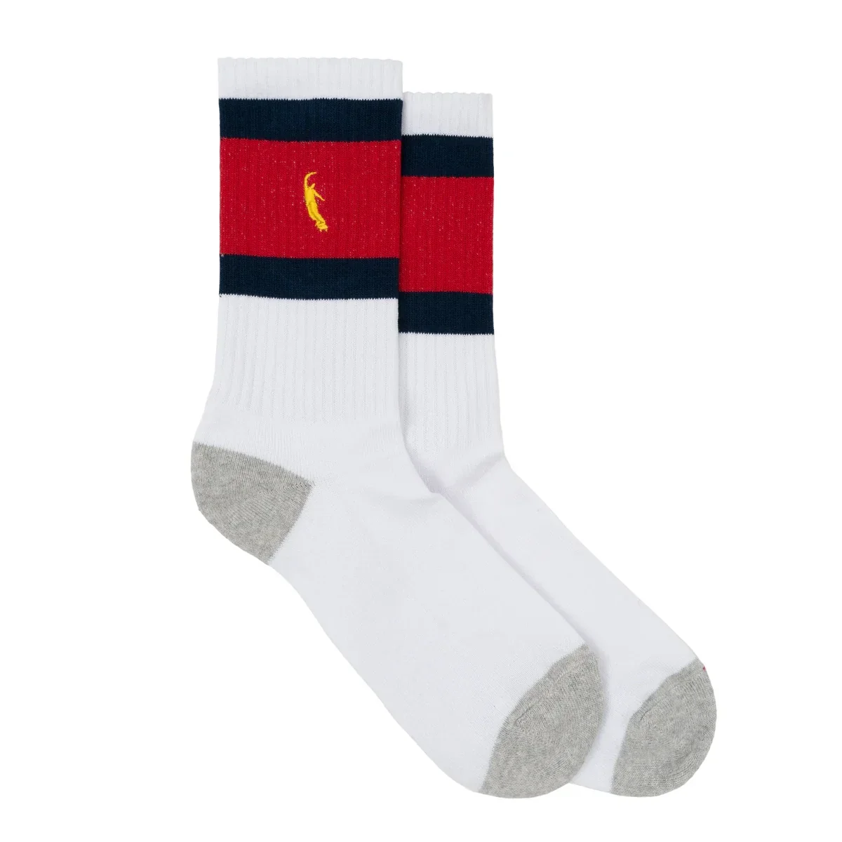 Magenta PWS Stripe Socks White Red - One size