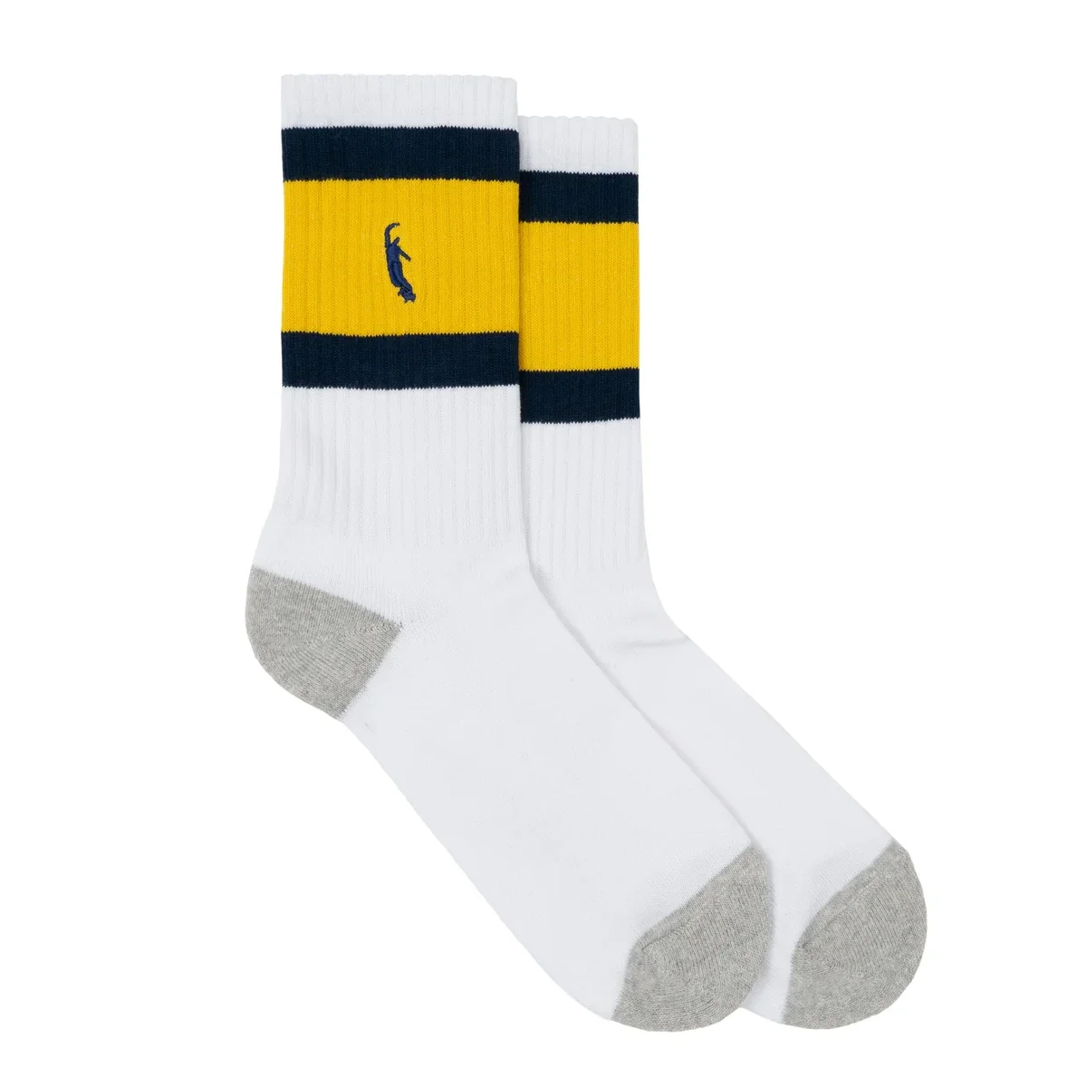 Magenta PWS Stripe Socks White Yellow - One size