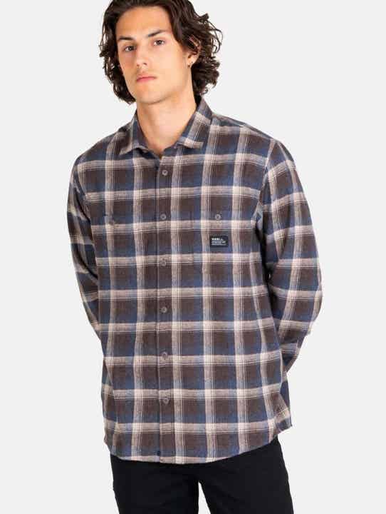 Reell Alvar Check Shirt Blue/White/Brown