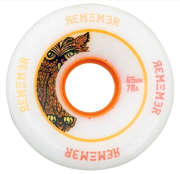 Remember Longboard Wheels Lil Hoots  White - 65mm - 78a