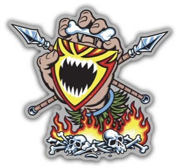 Salba Screaming Witch Doctor Clear Mylar Sticker