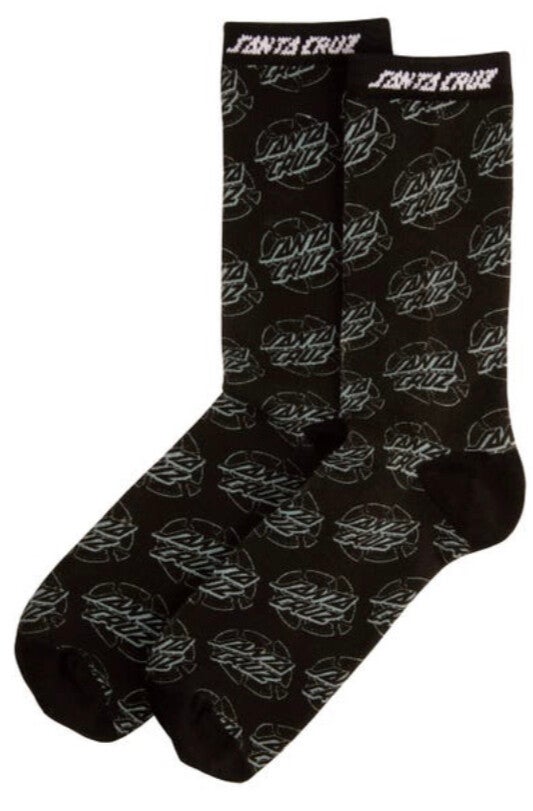 Santa Cruz Broken Dot Sock Black - One Size(42-46 EU)