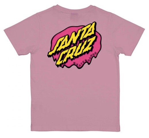 Santa Cruz Youth Slime Dot T-shirt Universal Pink