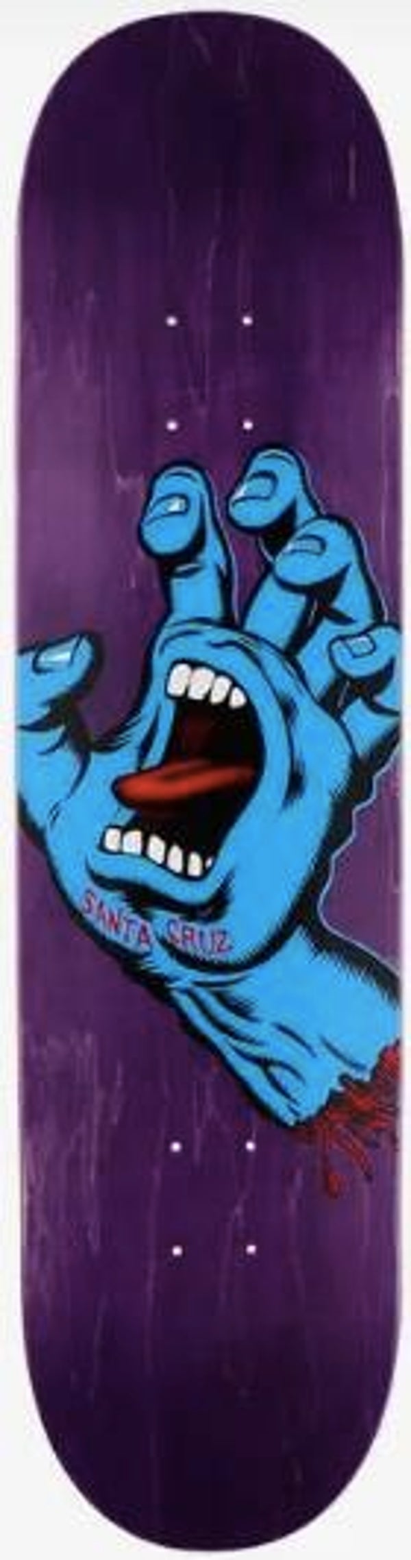 Santa Cruz Screaming Hand Purple Skateboard Deck - 8.375"