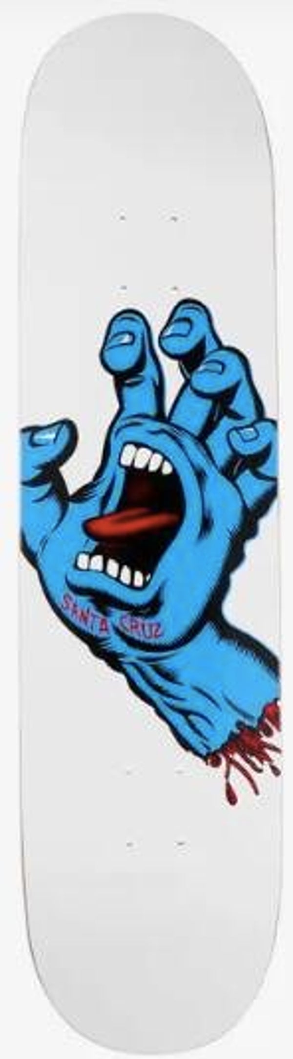 Santa Cruz Screaming Hand White Skateboard Deck - 8.25"