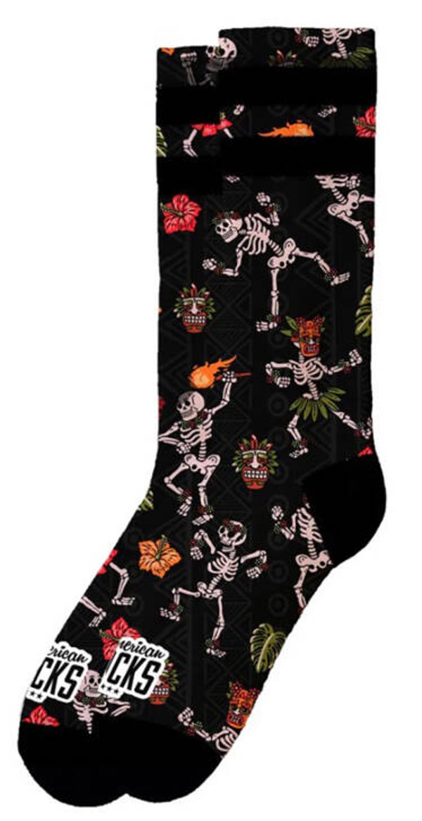 Amercian Socks Signature Dancing Skeletons - Mid High - S/M (37-41)