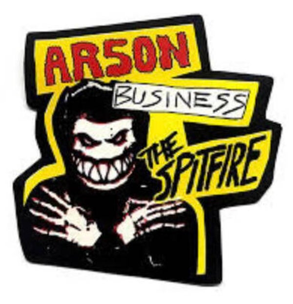 Spitfire Arson Business Sticker
