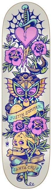 Santa Cruz Justin Sommer "Tattooed" Skateboard Deck - 8.25"