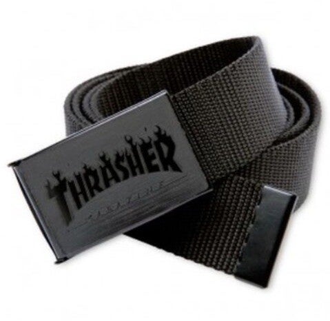 Thrasher Flame Belt Black (w/ Buckle Bottle Opener) - One size