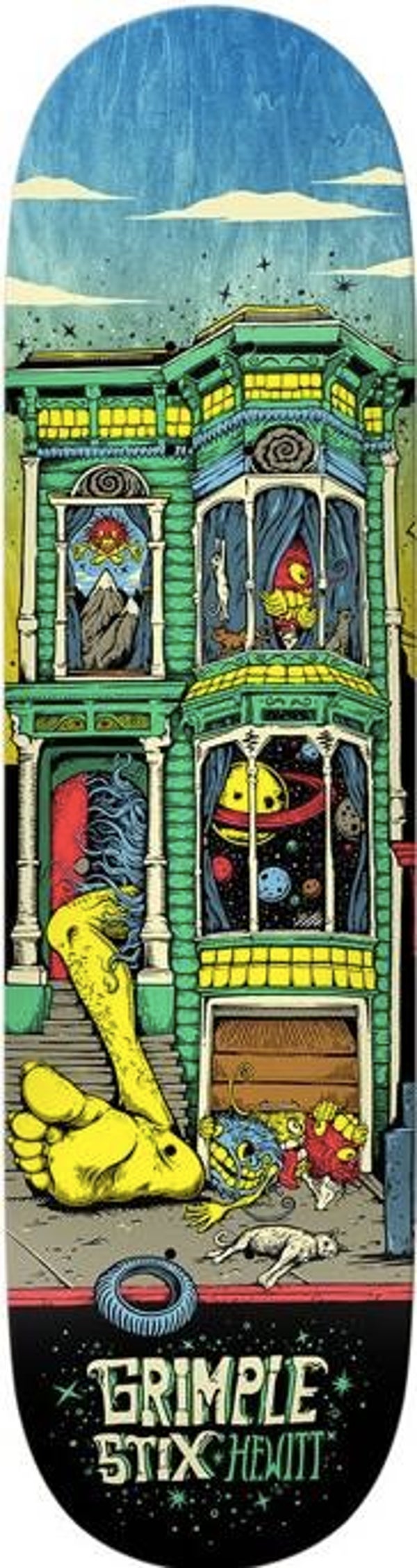 Anti Hero Hewitt Grimple Stix Victorians Skateboard Deck - 8.5"