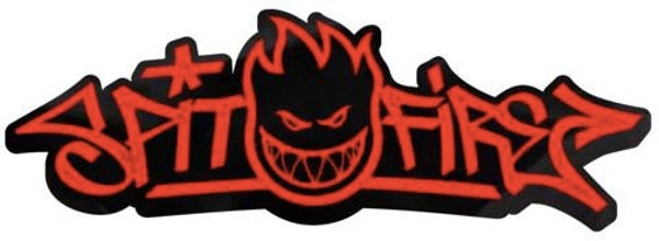 Spitfire Vinz Sticker Black/Red Medium - 6 x 17.5cm