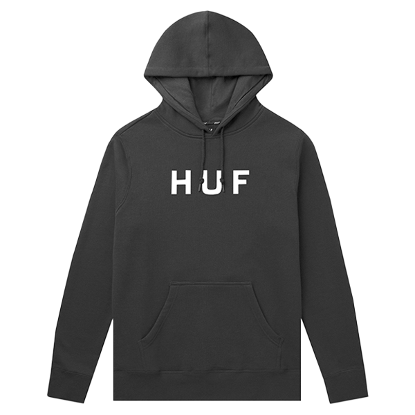 HUF Hoodie - Essentials OG Logo Black - Large