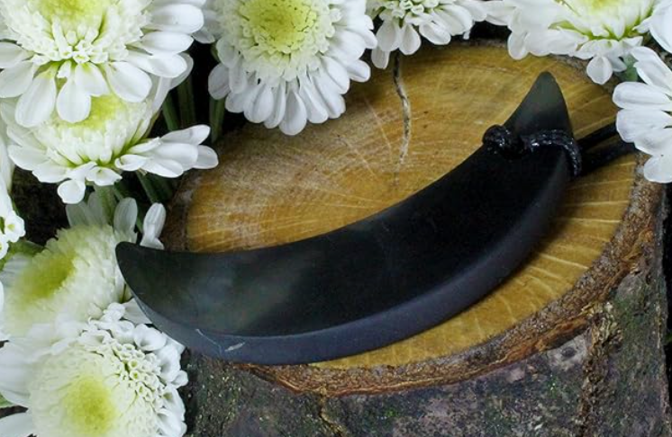 shungite pendant moon