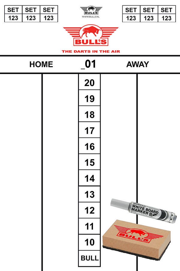 67302 Bull's Darttel Flex Scoreset 45x30 Tactics