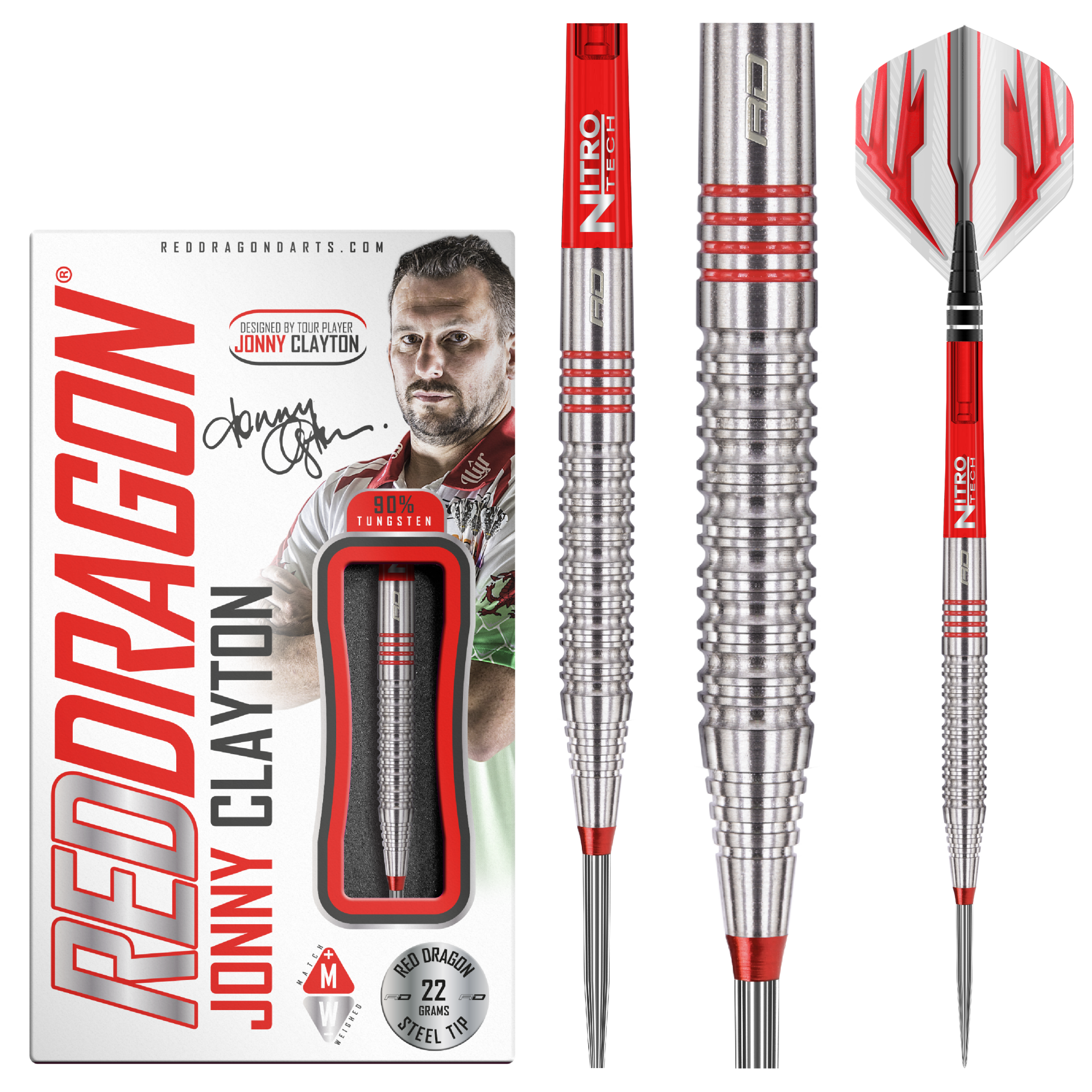 RDD1888- Red Dragon steeltip Johnny Clayton 90%