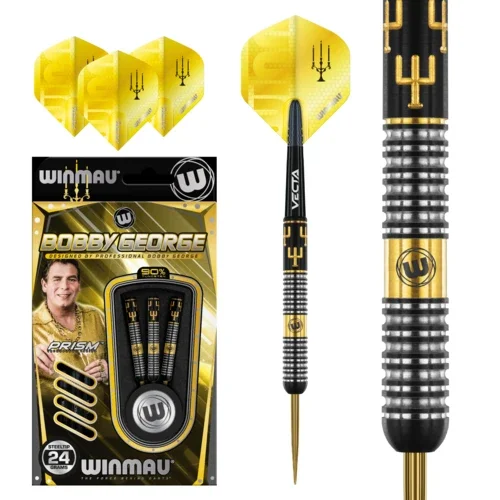 Winmau bobby george mister gold 24G.  90 %