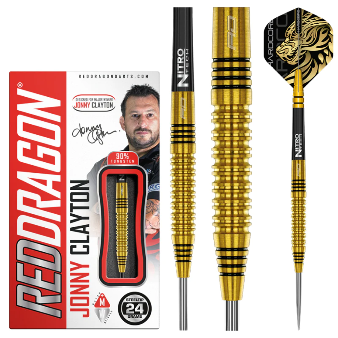 RDD2393- red Dragon steeltip Johnny Clayton Gold 24G