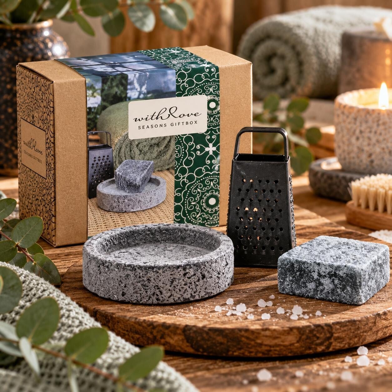 Cadeauset Amberblokje & Rasp
