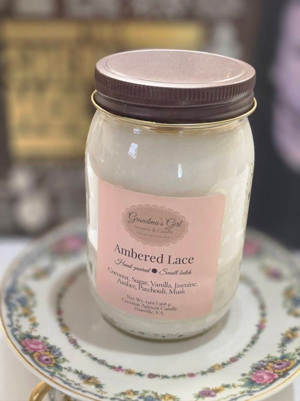 Ambered Lace Candle