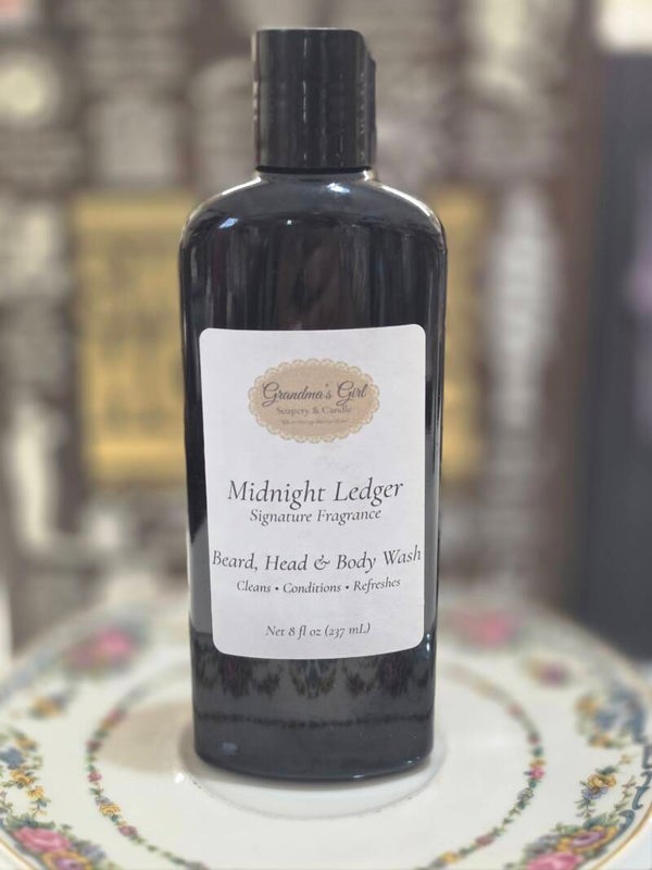 Midnight Ledger Head, Beard, & Body Wash