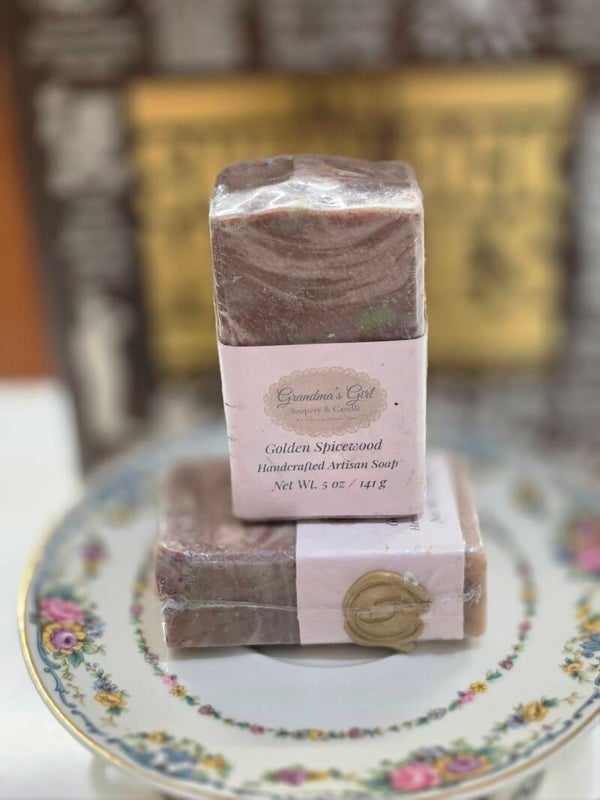 Golden Spicewood Handcrafted Artisan Soap