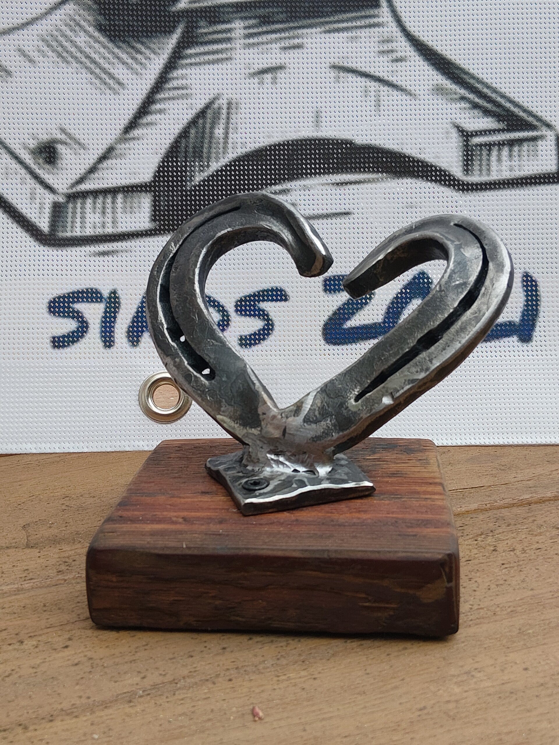 Enkel hart op barnwoodhout