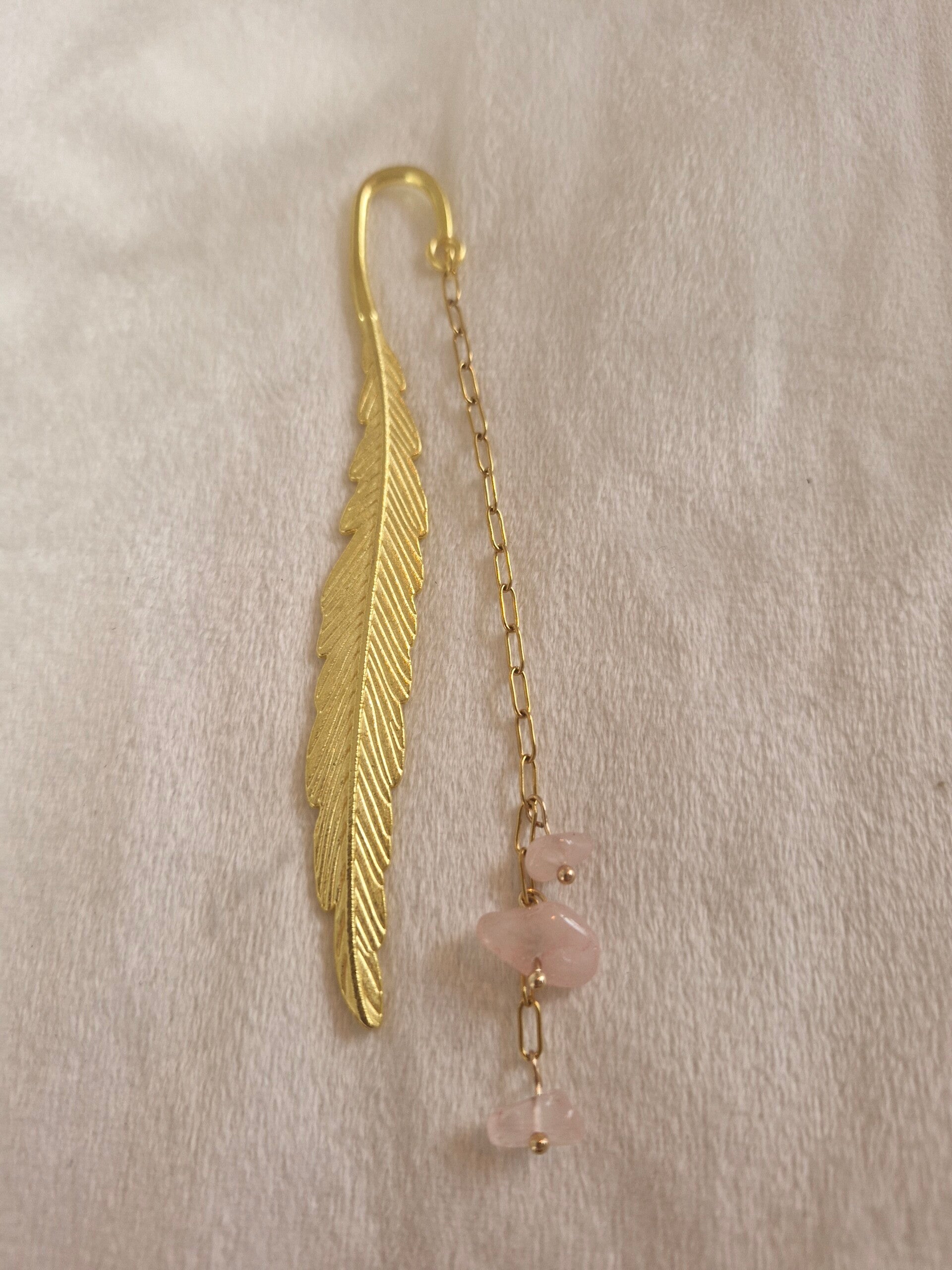 Boekenlegger goud roze