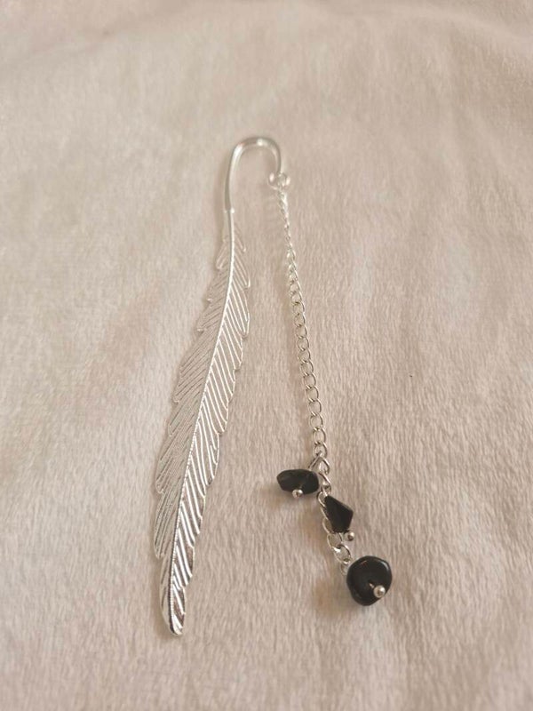 Boekenlegger zilver zwart