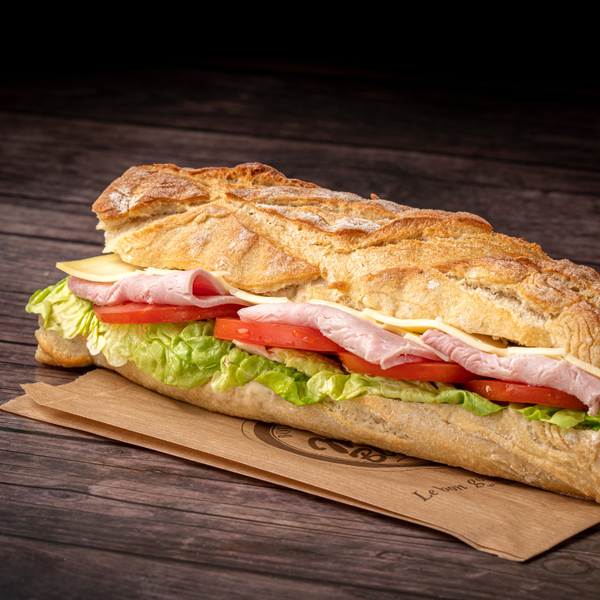 Formule sandwich jambon fromage  & crudités + boisson + donut's