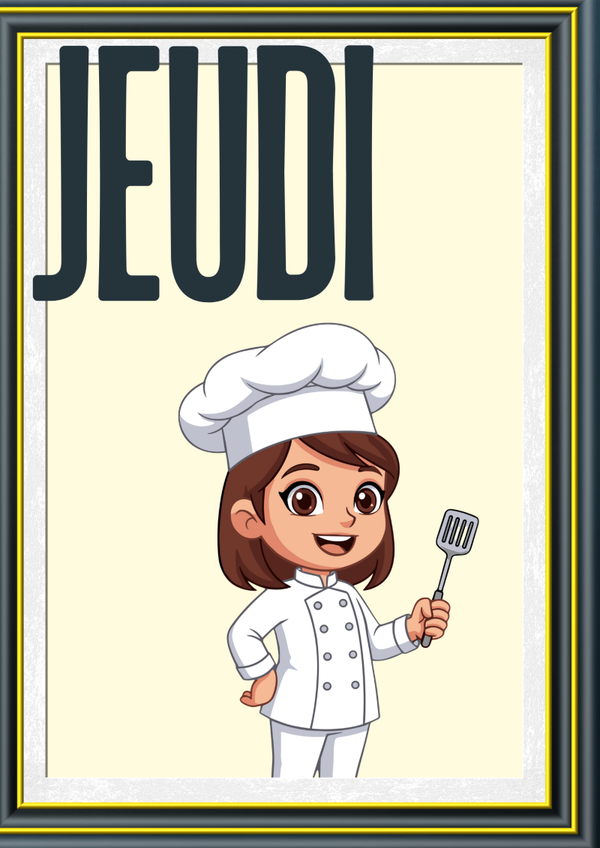 Menu du jeudi 08Janvier