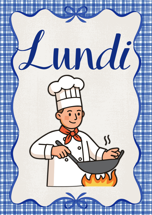 Menu du Lundi 05 janvier