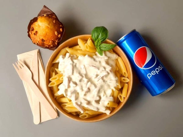 Formule box de pâtes + boisson + dessert