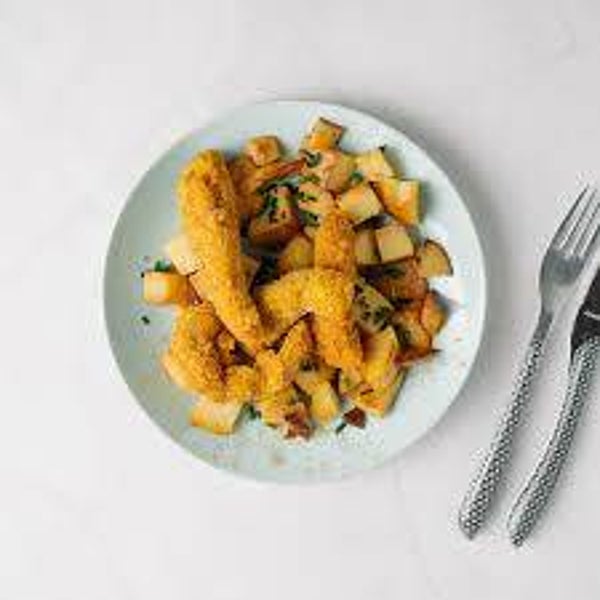 Mercredi 06 novembre : plat :tenders poulet panés & pdt rôties