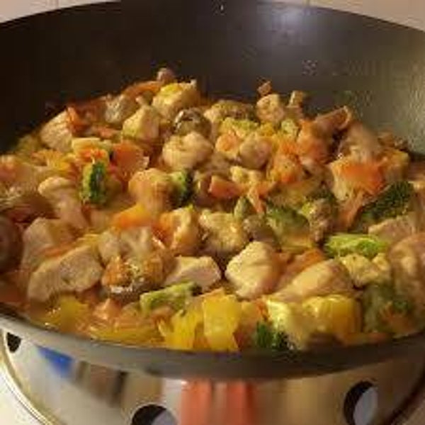 Mercredi 26 novembre : plat : Poëllée de légumes & dinde